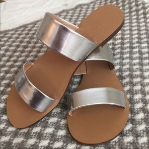 Silver J CREW slip ons!